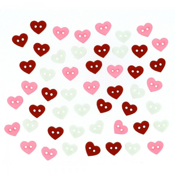 Button #8102 - Micro Valentine's Hearts