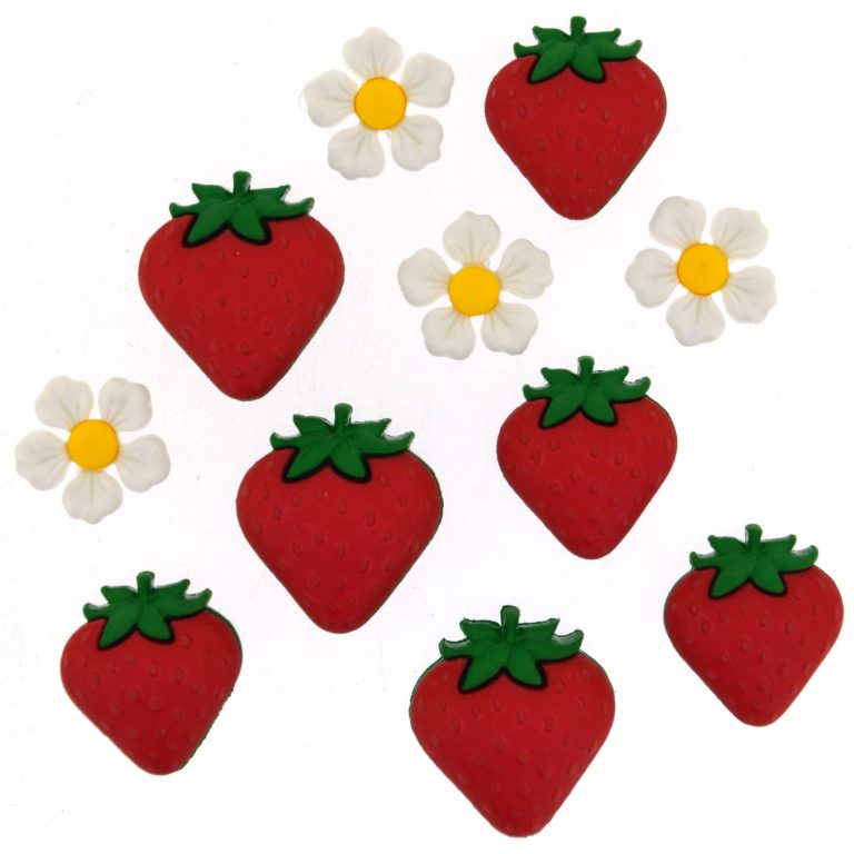 Button #9389 - Fresh Strawberries