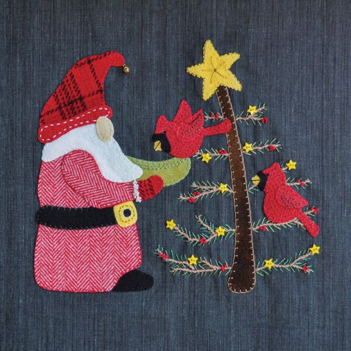 Kit #124 - Bird Feeder - Christmas Gnomes Block #7