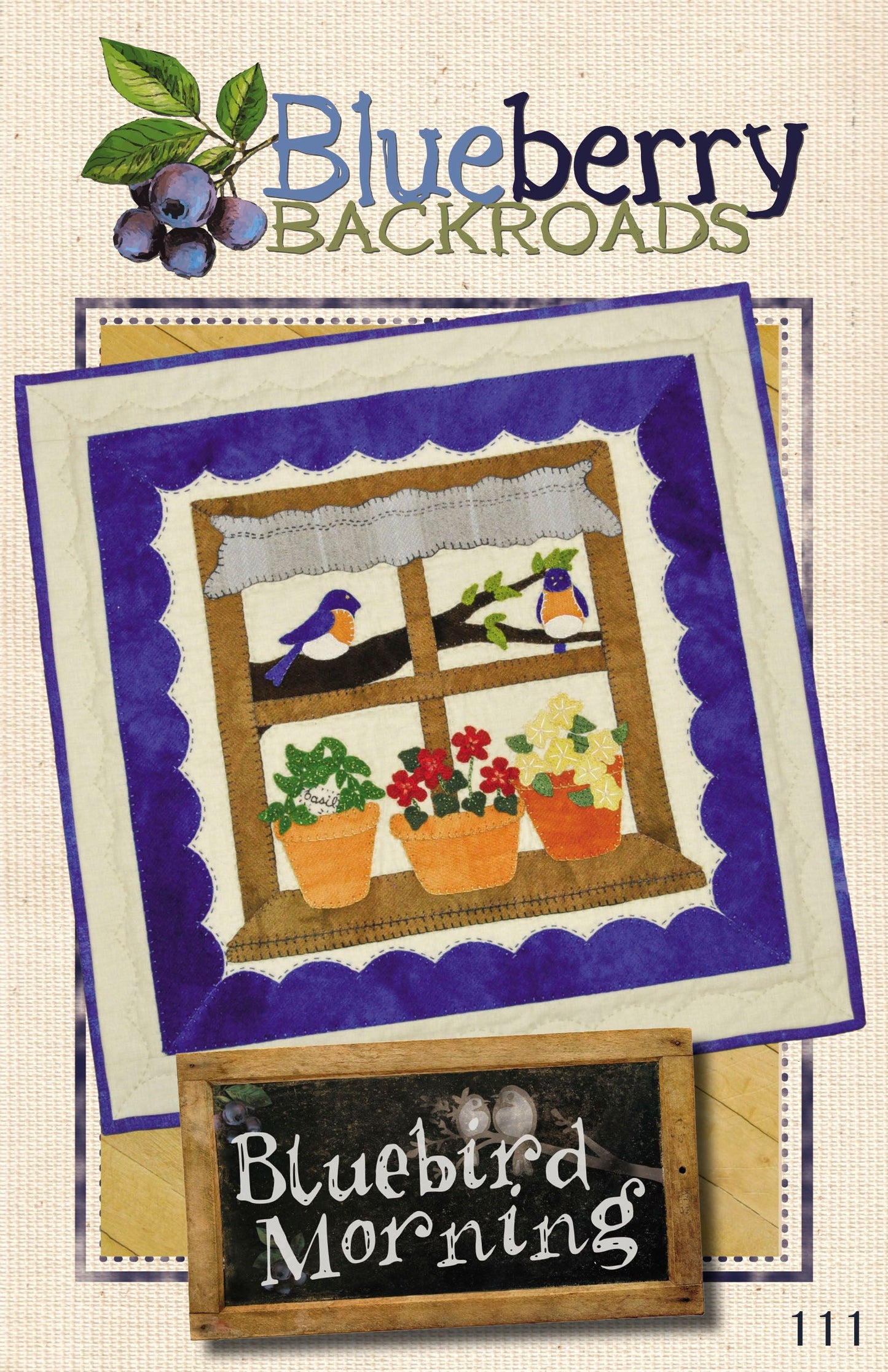 Blueberry Morning -Kits-Threads- Paper Patterns - Wool Applique
