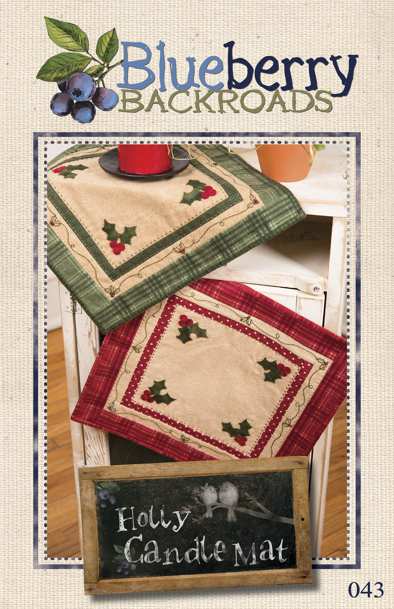 Pattern #043 - Holly Candle Mat