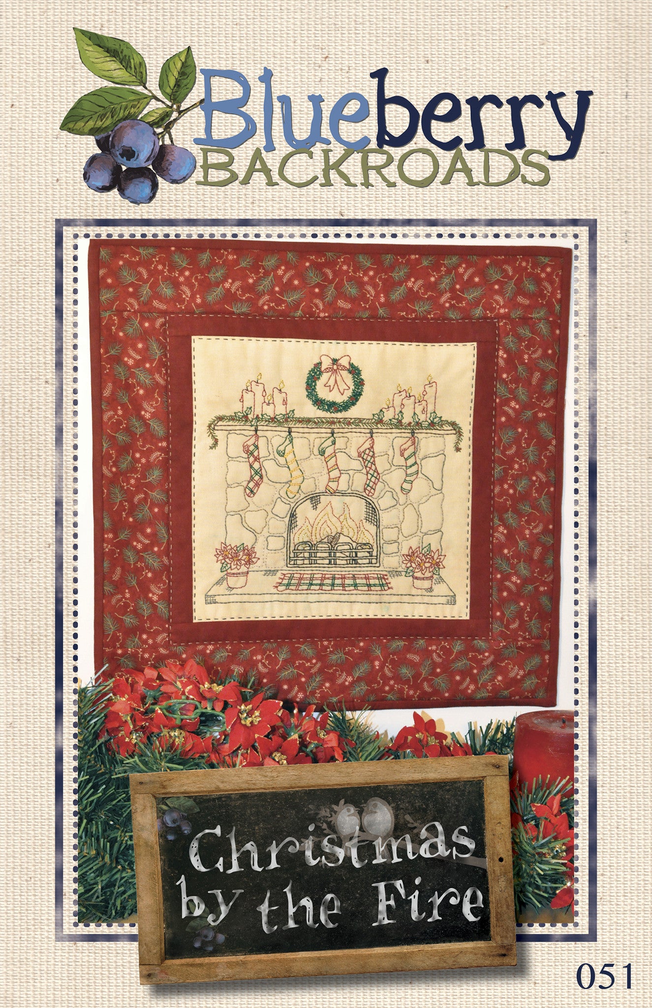 Pattern #051 - Christmas by the Fire – Blueberry Backroads