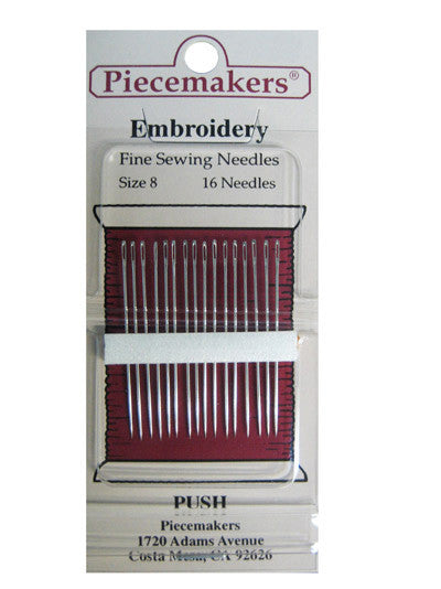 Piecemakers Embroidery Needles - Size 8