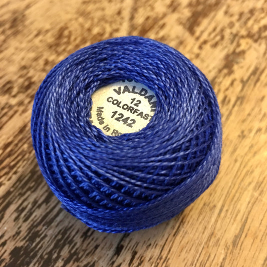 Valdani Perle Cotton Size 12 - 1242 Royal Blue