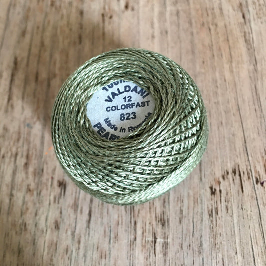 Valdani Perle Cotton Size 12 - 823 Dark Olive Green